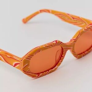 I-SEA Mercer Retro Orange Patterned Sunglasses